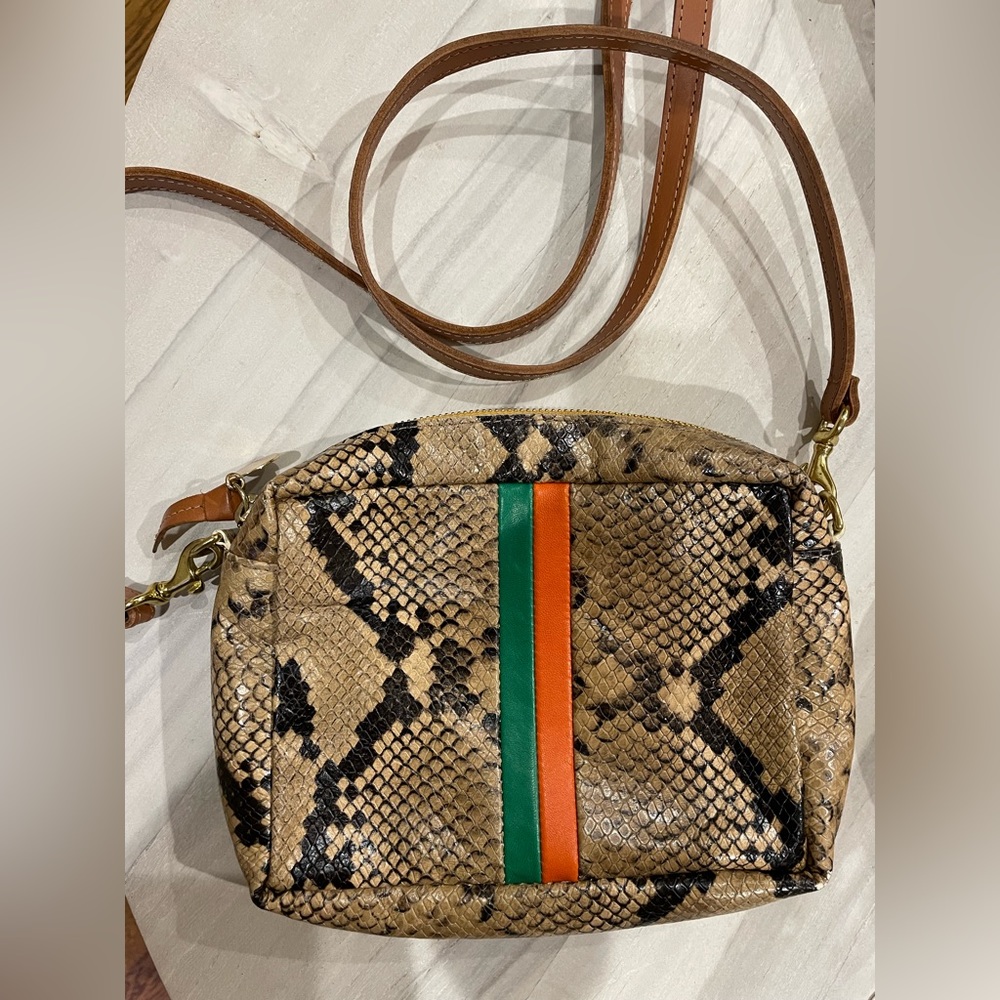 Clare V. Midi Sac - Tan Snake